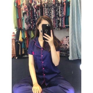 ĐỒ BỘ LỤA QUẦN DÀI - TAY NGẮN (trơn 1 màu)