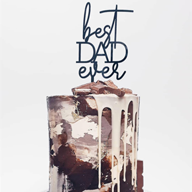 Que Cắm Trang Trí Bánh Chữ &quot;Best Dad&quot; Cho Ngày Của Cha