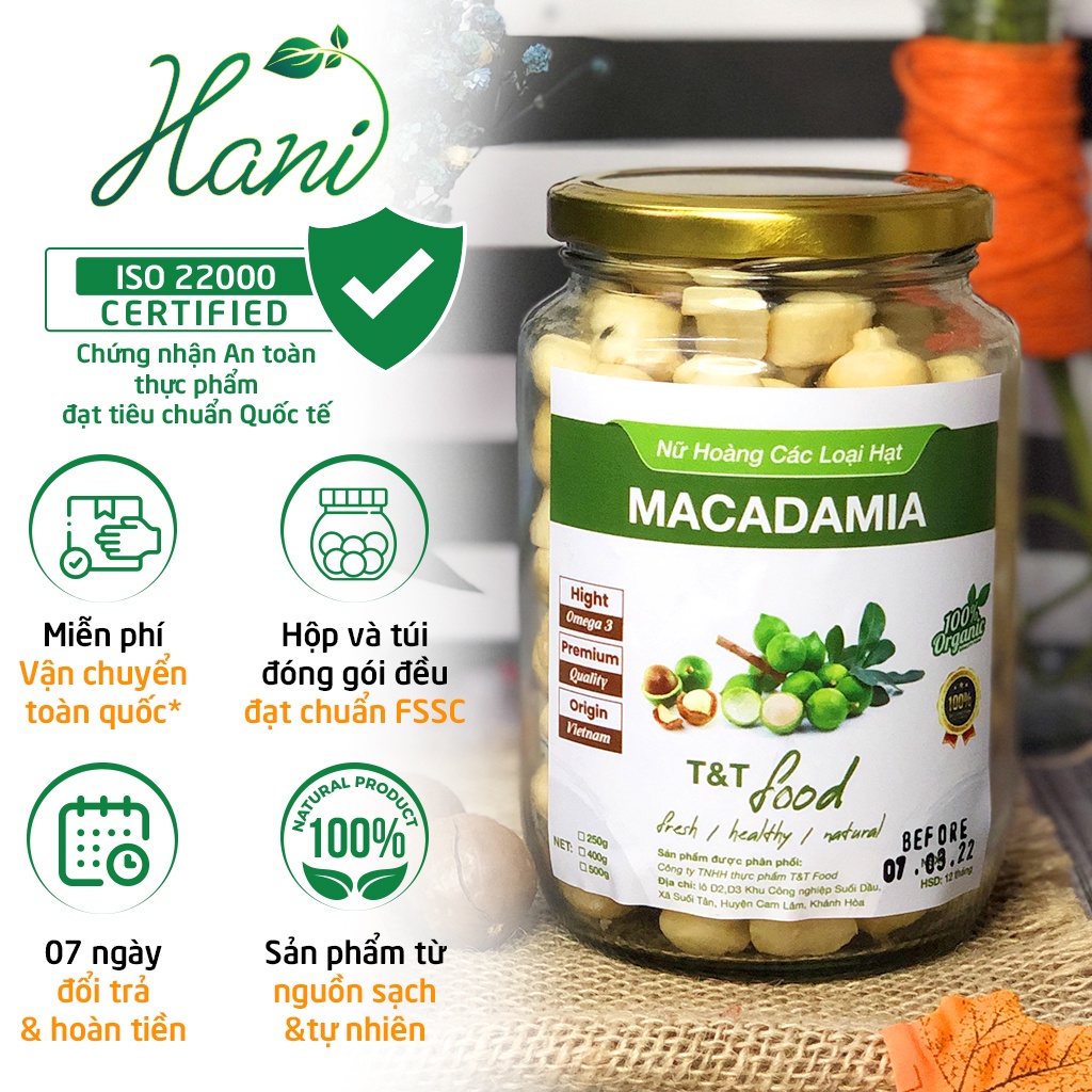 Nhân Maca Sấy Chín Sạch Thơm Giòn Béo 500g, Nữ Hoàng Các Loại Hạt Daklak ☂️ Dinh Dưỡng Hani Food