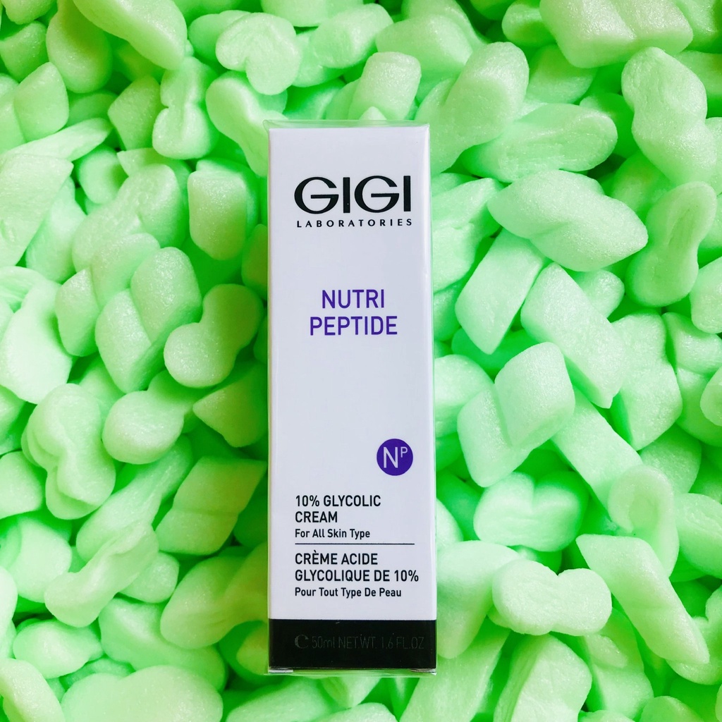 Kem dưỡng tẩy da chết, làm sáng da, chống lão hóa: GIGI Nutri Peptide 10% Glycolic Cream