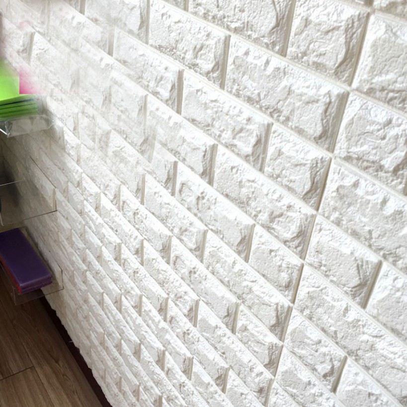 Xốp dán tường giả gạch 3d kích thước 70x77cm dày 4mm