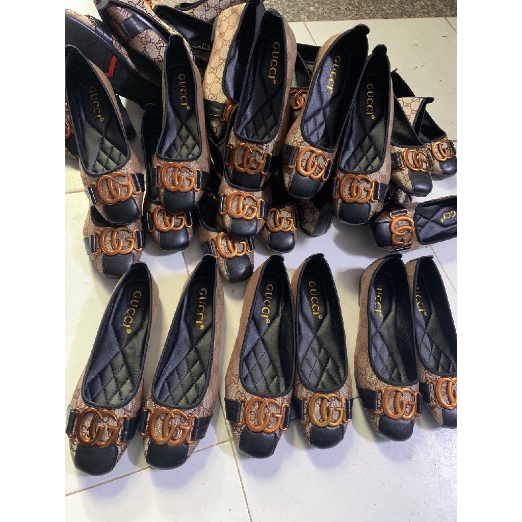 ] Giày búp bê viền CG chất vải đẹp êm chân B002 | BigBuy360 - bigbuy360.vn