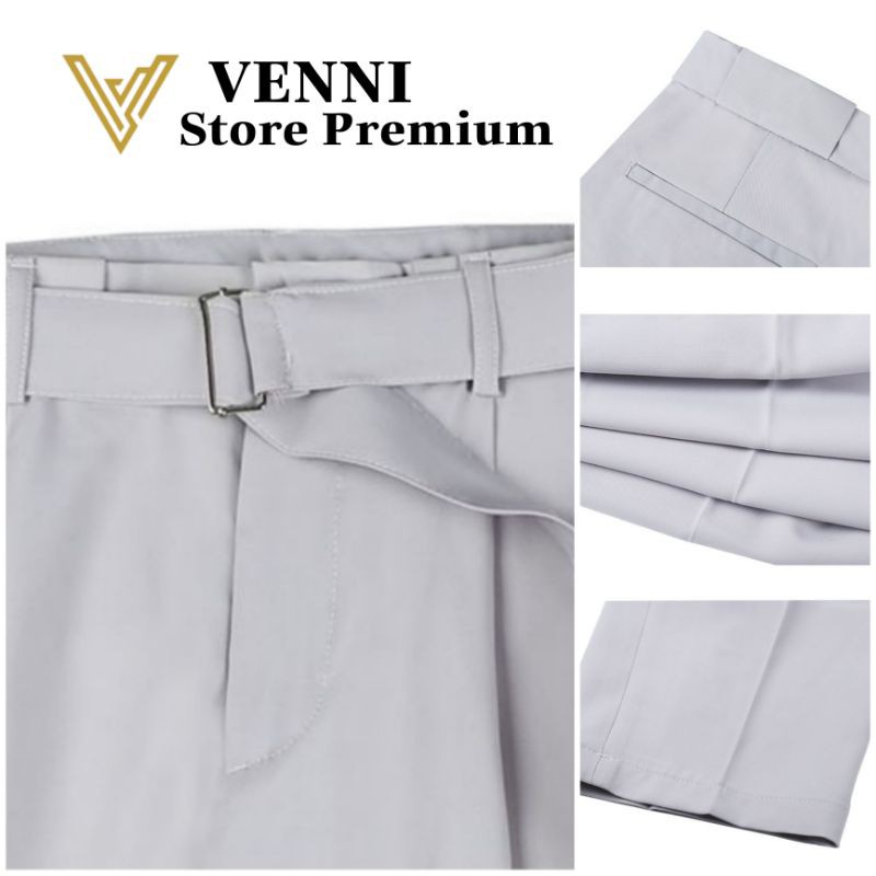 Quần baggy nam Quần baggy âu nam kèm đai Quần tây giá rẻ kiểu dáng unisex - QD003 VENNI | BigBuy360 - bigbuy360.vn