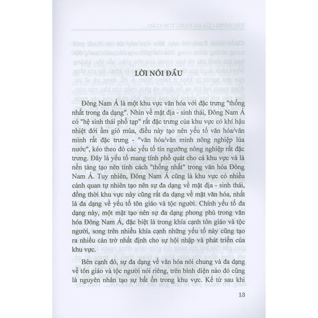 Sách - Tác Động Của Đa Dạng Tôn Giáo Tộc Người Ở Đông Nam Á Đối Với Cộng Đồng Asean | BigBuy360 - bigbuy360.vn