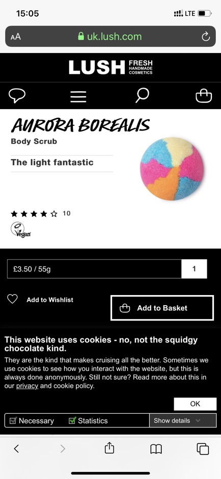 Lush Aurora Borealis Body Scrub