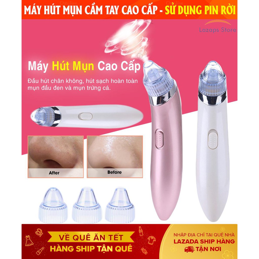 Máy Hút Mụn Cầm Tay, Nặn Mụn, May Hut Mun Trứng Cá, Tìm Mua RT-8080 Đánh bay đầu đen, cám.