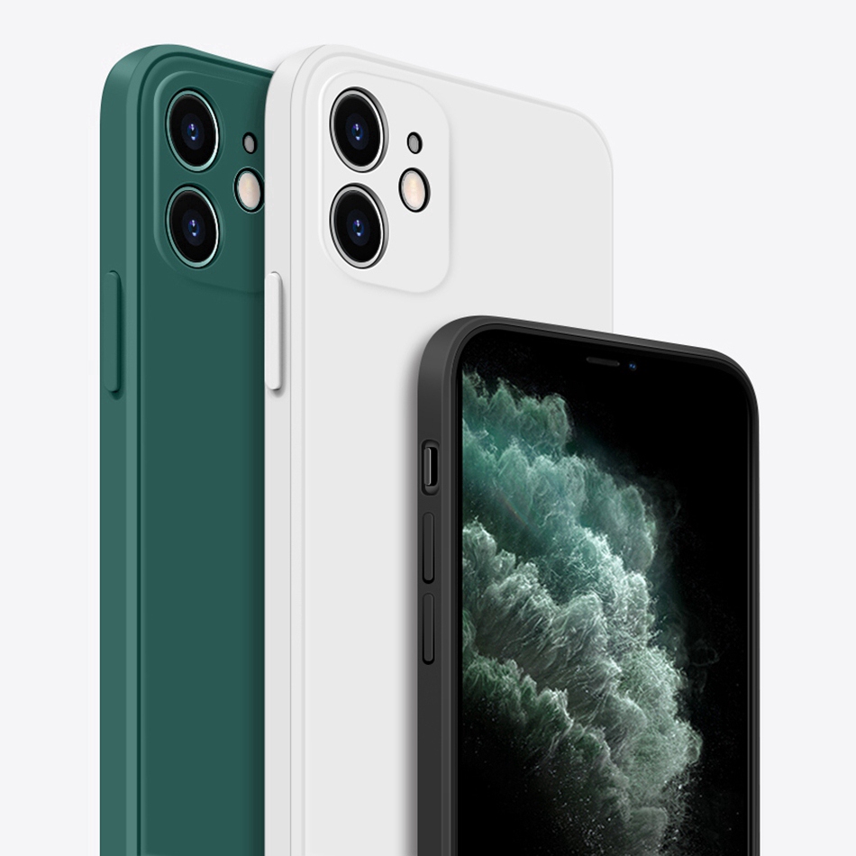 Ốp điện thoại silicon mềm nhám bảo vệ camera có dây đeo chống sốc cho iPhone 6 6S 7 8 Plus X XS MAX XR 11 Pro max SE