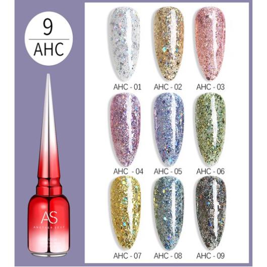 Sơn Gel AS vỏ đỏ Mã AHC ( Cam Kết Chính Hãng - làm khô sơn gel bằng máy hơ uvled )