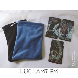 Túi rút đựng bài tarot, đá thanh tẩy