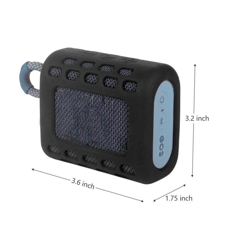 Silicone Protective Cover for JBL GO 3 Bluetooth Speaker (Black)