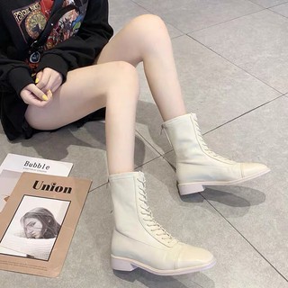 Bốt da mũi vuông gót 3cm