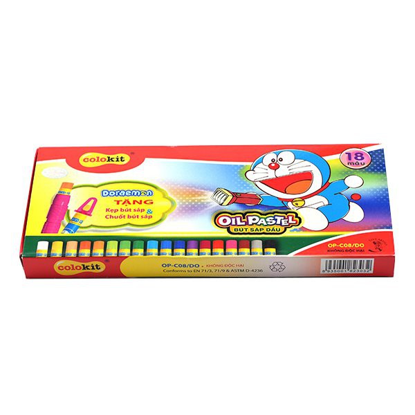 Bút sáp dầu màu Pastel Thiên Long Colokit Doraemon OP-C08/DO- 18 màu