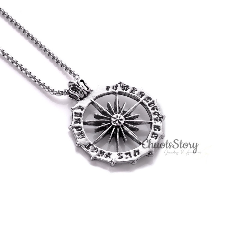 Vòng cổ titan không gỉ hình mặt trời, dây chuyền nữ unisex cá tính - VCT0027 - ChuotsStory