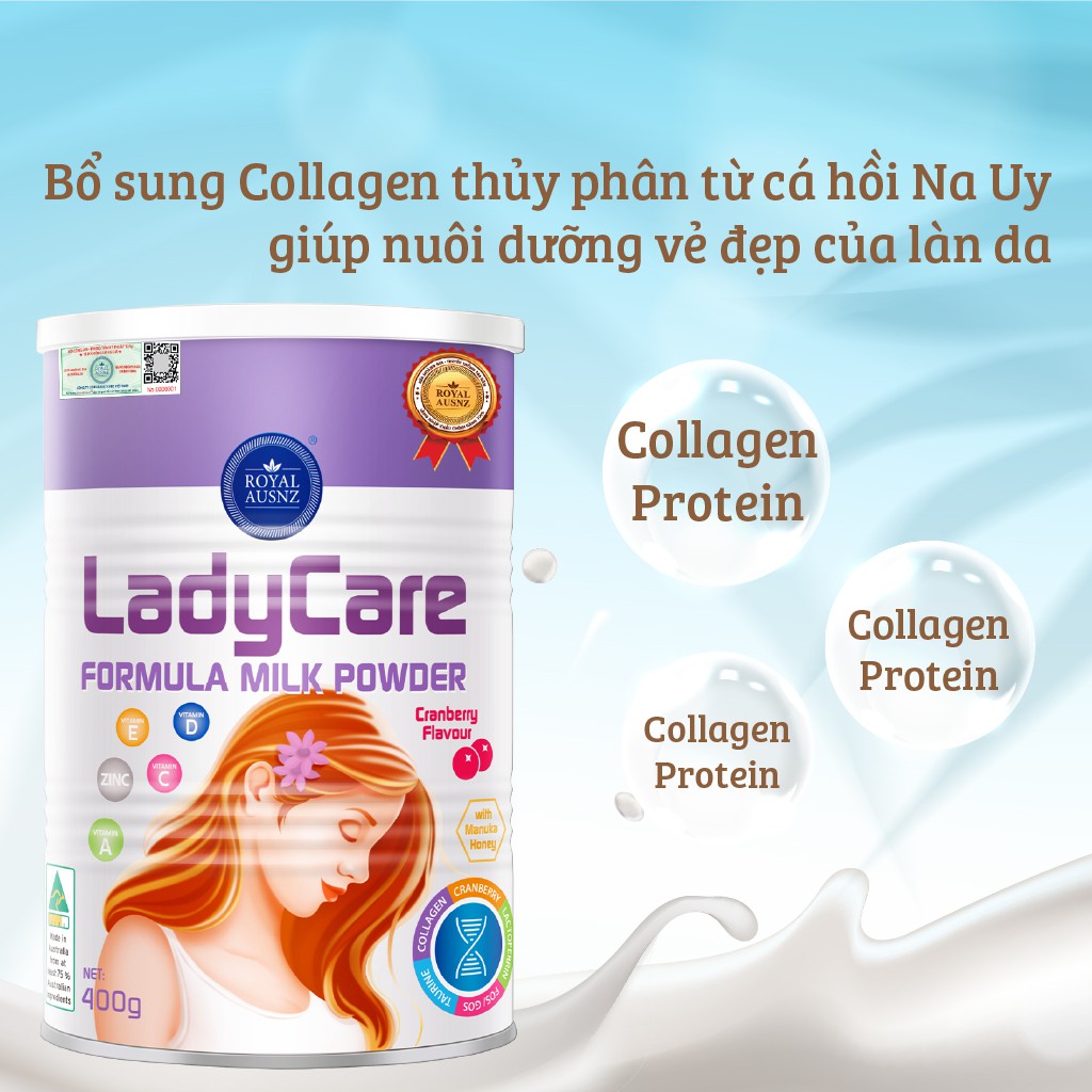 Sữa Bột Hoàng Gia Úc Lady Care Formula Tăng Cường Sức Khoẻ Phụ Nữ ROYAL AUSNZ 400g