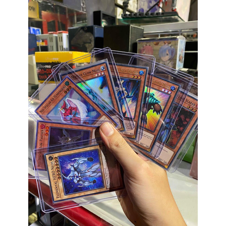 Lá bài thẻ bài Yugioh Combo 7 lá Hero Neos - Super Rare - Tặng bọc bài nhựa bảo quản