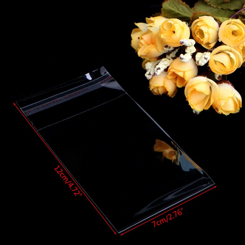 Túi nhựa trong suốt đựng đồ tự dán miệng