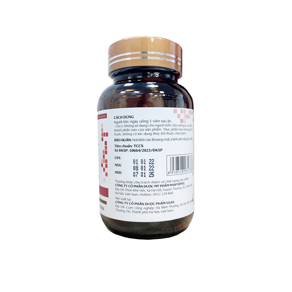 Viên Uống Bổ Sung Vitamin E Đỏ Vương Xuân FOBE hộp 30 viên