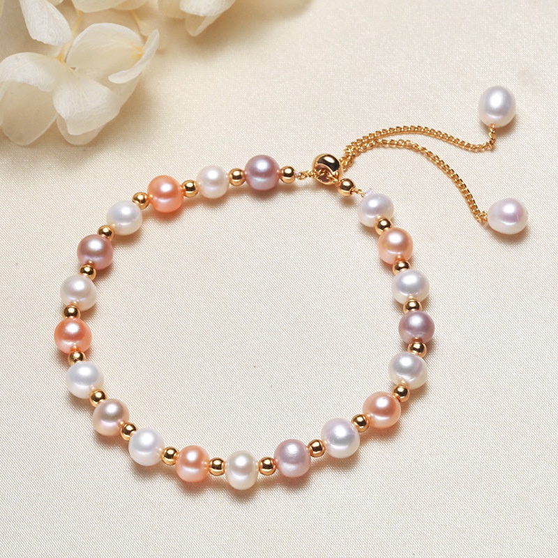 Vòng Tay Chuỗi Hạt Ngọc Trai Tự Nhiên 5mm