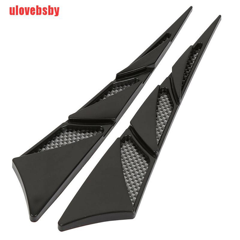 [ulovebsby]Pair ABS Universal Car Simulation Hood Vent Decor Sporty Side Air Flow Sticker