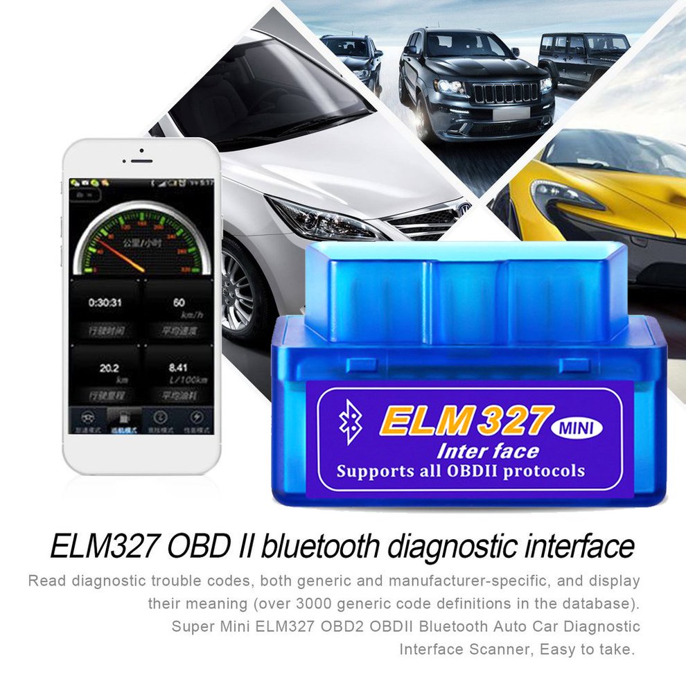 Mini ELM327 OBD2 II Car Auto Diagnostic Interface Scanner Tool