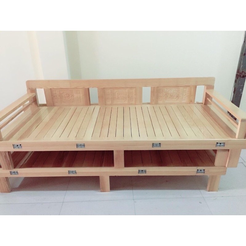 giường gấp gỗ sồi nga 1m6 và 1m8