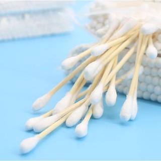 Tăm bông ngoáy tai bằng gỗ 100 chiếc
