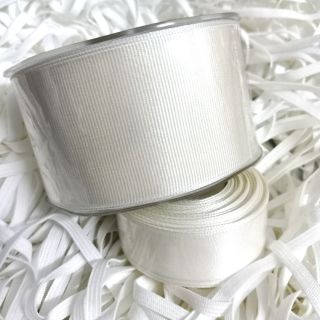 Ruy băng màu trắng ngọc trai 5m/cuộn