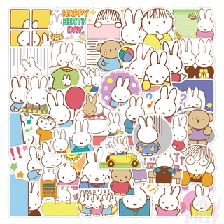 ❉ Miffy Stickers ❉ 50Pcs/Set KPOP Cartoon Rabbit DIY Fashion Waterproof Doodle Decals Stickers