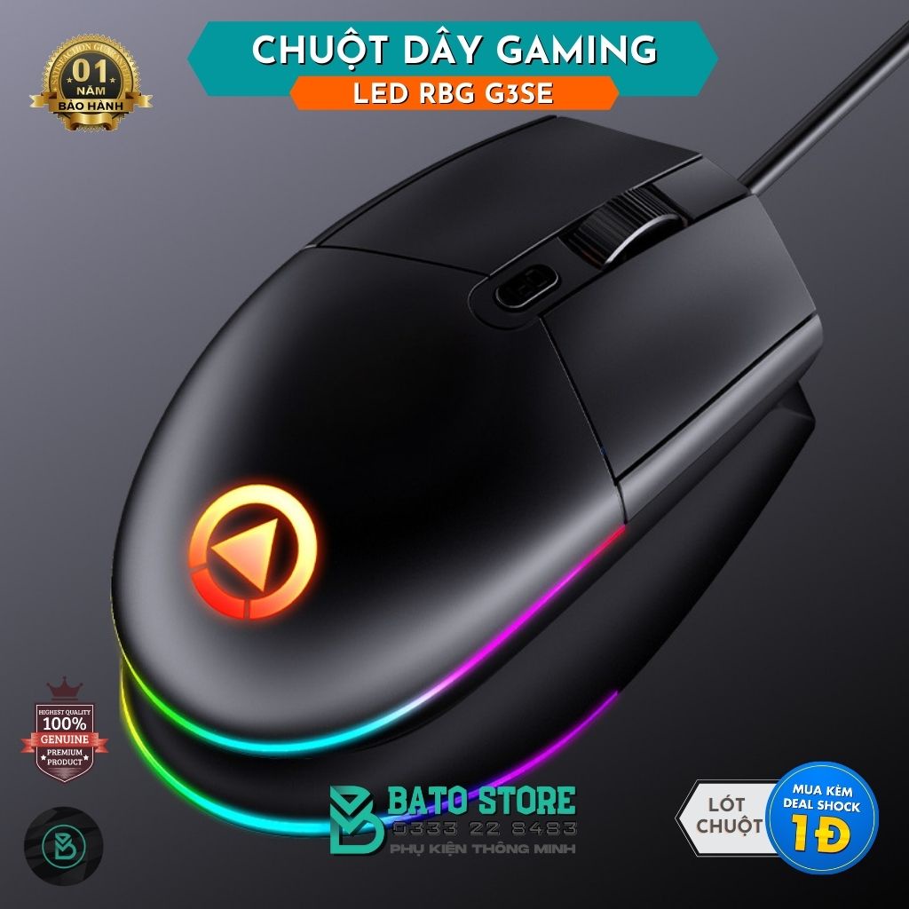 Chuột Dây Gaming Eagles G3SE Led RBG Đổi Màu Tự Động