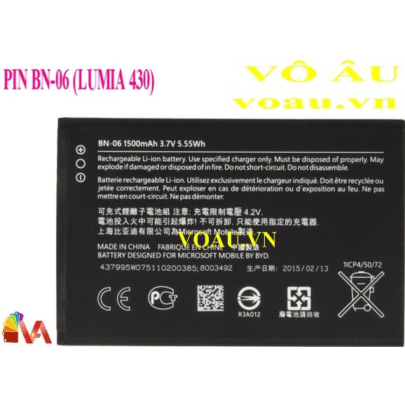 PIN NOKIA BN-06 (LUMIA 430) [PIN ZIN]