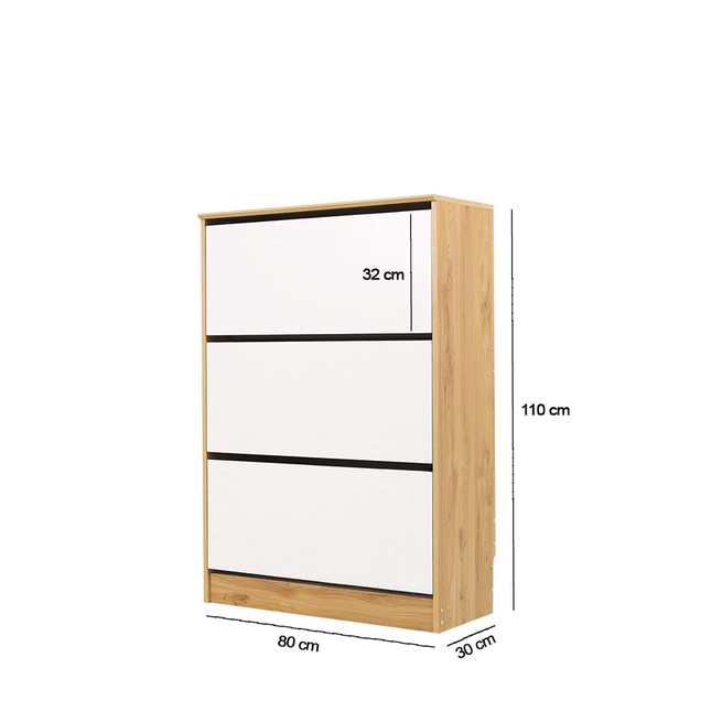 Tủ giày thông minh cánh lật hiện đại 3 tầng thương hiệu MW FURNITURE - Nội thất căn hộ