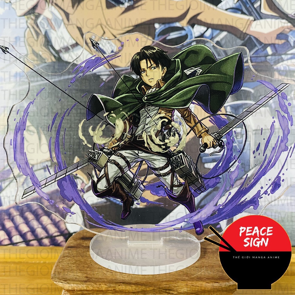 Mô Hình Standee ATTACK ON TITAN ver HÀNH ĐỘNG anime chibi Đại Chiến Titan tượng mica trưng bày