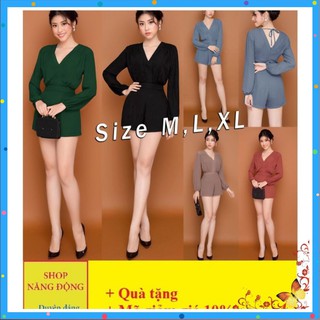 Jum Ngắn 🍀FREESHIP🍀 Jum Short cổ V tay dài xinh xắn Mã TJ921