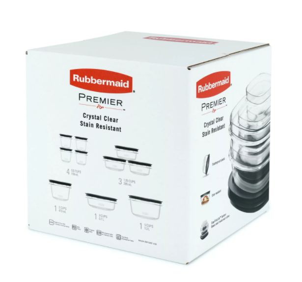 [5 size lẻ] HỘP NHỰA ĐỰNG THỰC PHẨM Rubbermaid Premier Easy Find Lids TRITAN TRONG SUỐT