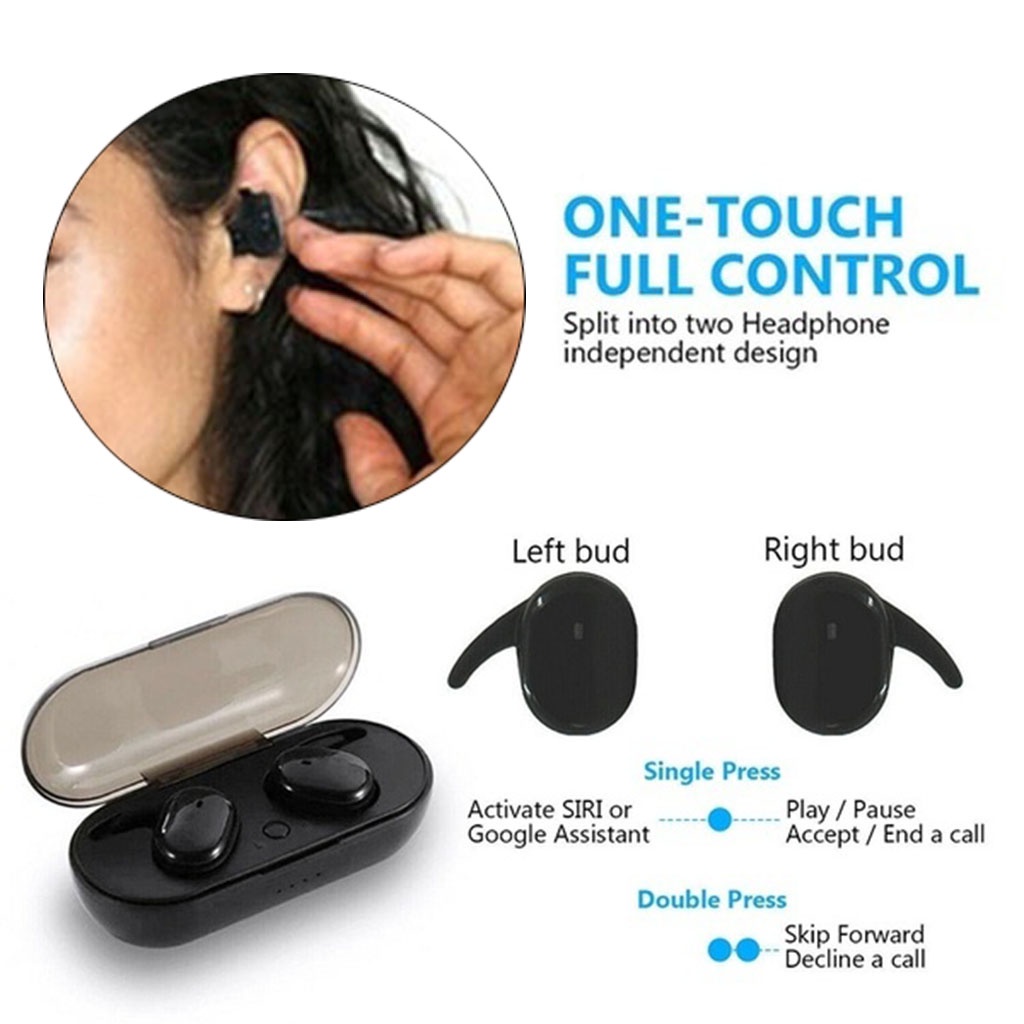 Set 2 tai nghe thể thao Y30 Hi-Fi Bluetooth 5.0 TWS chống nước IPX5