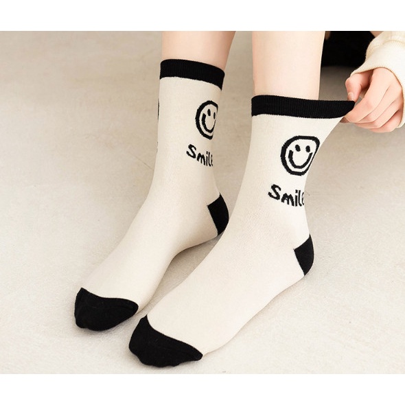 Vớ Tất Mặt Cười cao cổ Nam Nữ siêu dễ thương và xinh xắn