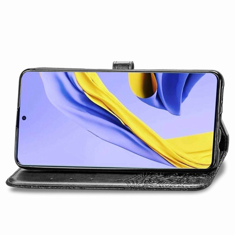 Bao da điện thoại da PU phối ví họa tiết mandala cho Samsung Galaxy A90 5G A71 A51 2020 A80 A70S A70 A50S