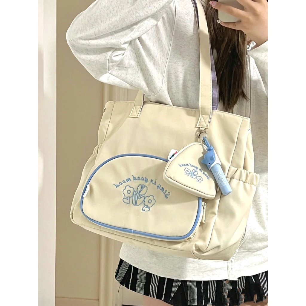 Túi Đeo Vai Nữ Chống Nước Cỡ Lớn Đi Học Đi Làm - Kích Thước 35 X 32 X 14CM - Thích Hợp Cho Laptop 14 Inch