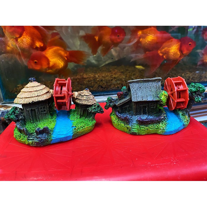 CẢNH NÚI BÁNH QUAY TRANG TRÍ HỒ CÁ NON BỘ 9X5X6CM