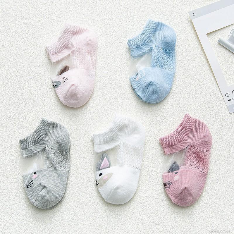 Set 5 Đôi Vớ Cotton Thoáng Khí Cho Bé