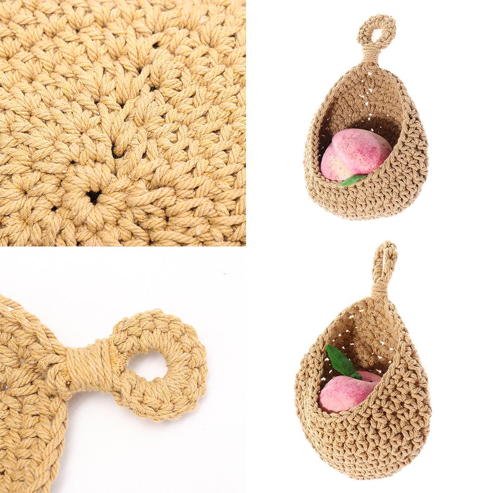 ROSE Rổ Đựng Trái Cây Bằng Vải Dệt Tay Thoáng Khí Phong Cách Boho