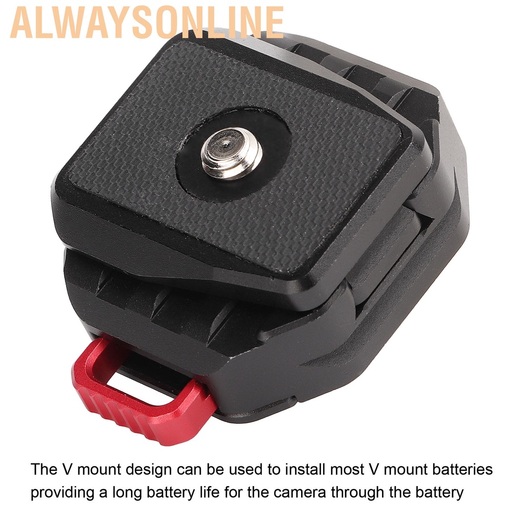 Alwaysonline V Lock Quick Release Plate Universal Camera Mount Adapter With 1/4in