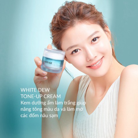 SIÊU SALE Kem hiệu chỉnh nâng tông làm trắng da Laneige White Dew Tone-Up Cream 50Ml SIÊU SALE