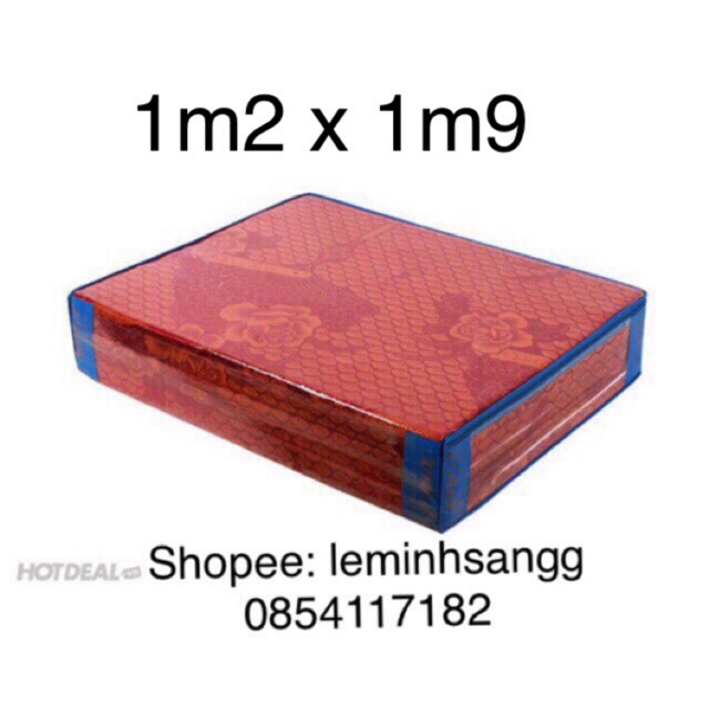 Đệm xốp PE kt 1m2x1m9 bọc gấm 3 tấm gập gọn nhẹ