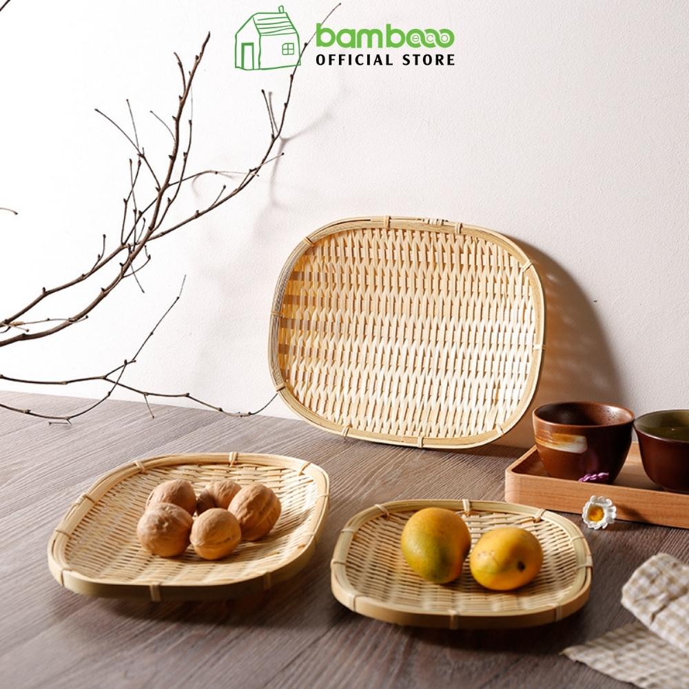 Mẹt tre thủ công đa năng BAMBOOO ECO phong cách Nhật Bản trang trí decor