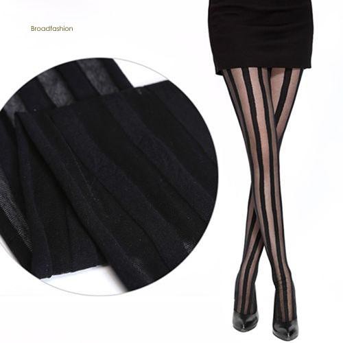 Tất lưới sọc kiểu vintage cho nữ