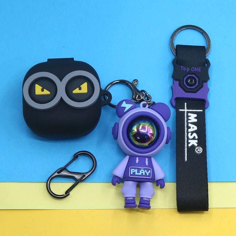 Vỏ Bảo Vệ Hộp Sạc Tai Nghe Samsung Galaxy Buds 2 Live Pro Bằng Silicon Mềm Hình Gấu Tia Chớp