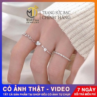 Nhẫn bạc nữ xoắn hàng dày dặn, trang sức bạc sáng đẹp phong cách Hàn Quốc