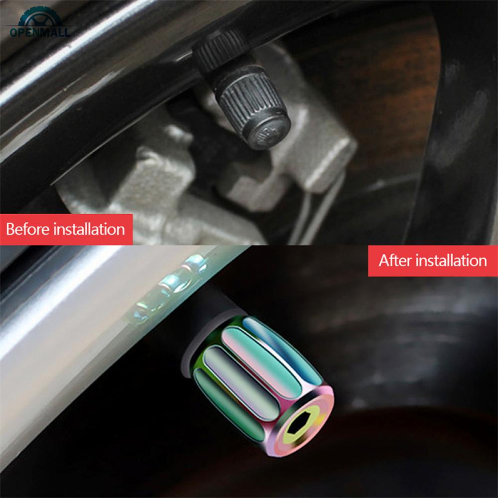 Set 4 Nắp Đậy Van Bánh Xe Ô Tô Chống Trộm Tiện Lợi