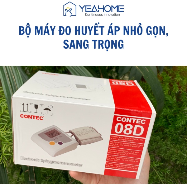 Máy đo huyết áp bắp tay NIBP CONTEC08D chính hãng, chứng nhận FDA Hoa Kỳ, Đo huyết áp, đo nhịp tim nhanh chính xác